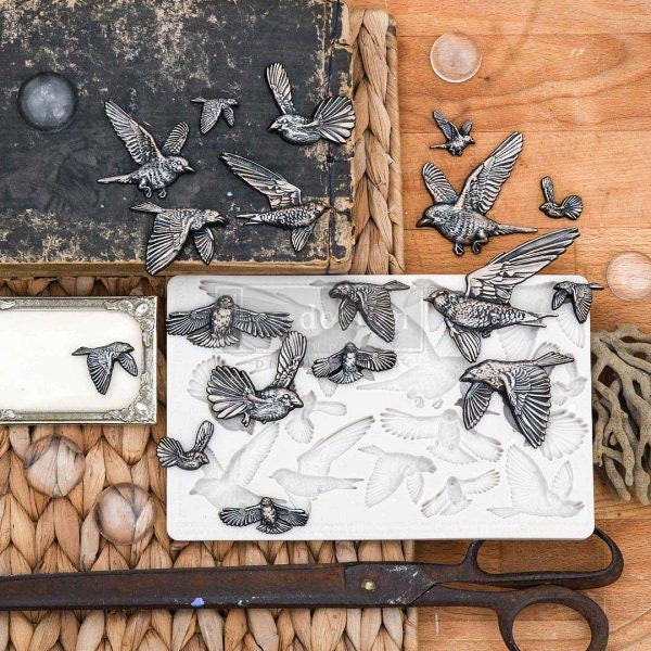 Decor Mould® - Flocking Birds | Finnabair | 5”x8” | Redesign with Prima