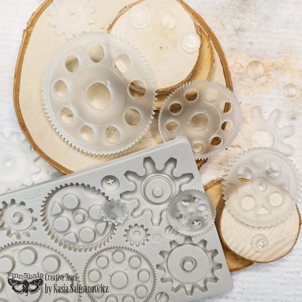 Decor Mould® - Large Gears | Finnabair | 5”x8”x8mm | Redesign with Prima