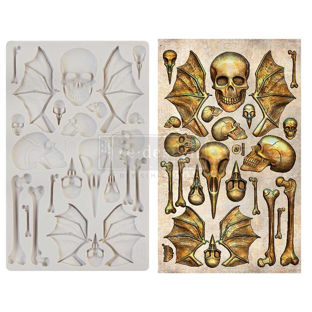 Decor Mould® - Wings and Bones | Finnabair | Measures 5”x8”x8mm | Redesign with Prima