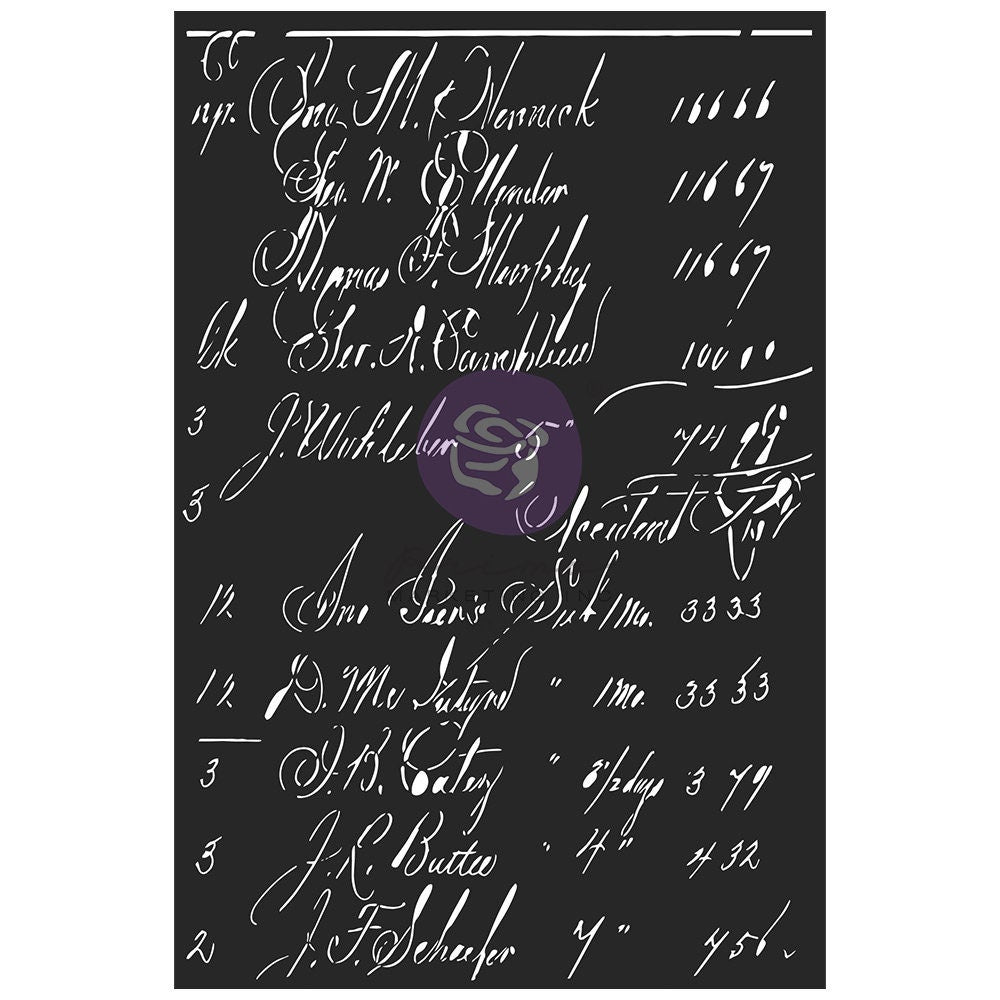 Decor Stencil - Calculations | Finnabair | 1 pc-6”x9” | Redesign with Prima