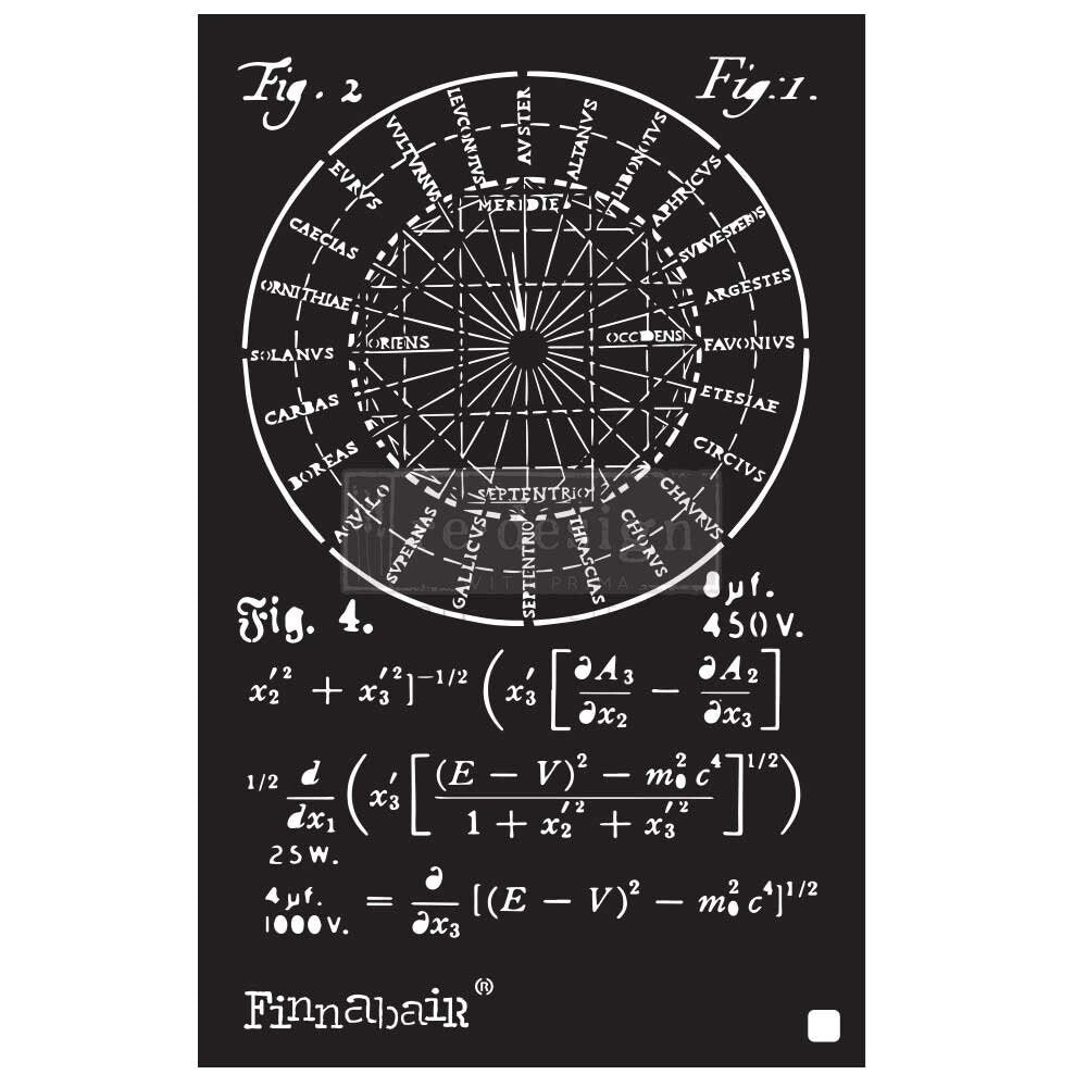 Decor Stencil - Rocket Science | Finnabair | 1 pc-6”x9” | Redesign with Prima