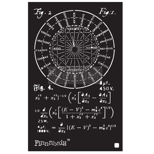 Decor Stencil - Rocket Science | Finnabair | 1 pc-6”x9” | Redesign with Prima