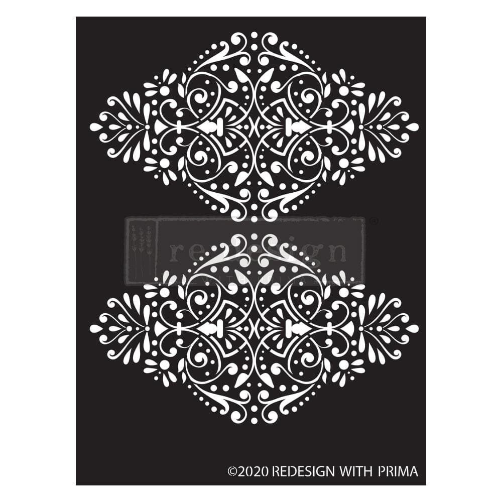 Decor Stencil - Dotted Flourish | 1 pc-9”x13.5” | Redesign with Prima