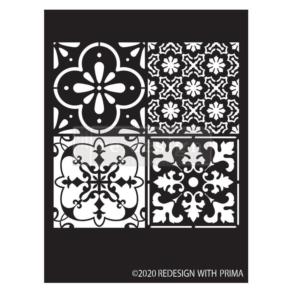Decor Stencil - Coastal Tile | 1 pc-9”x13.5” | Redesign with Prima