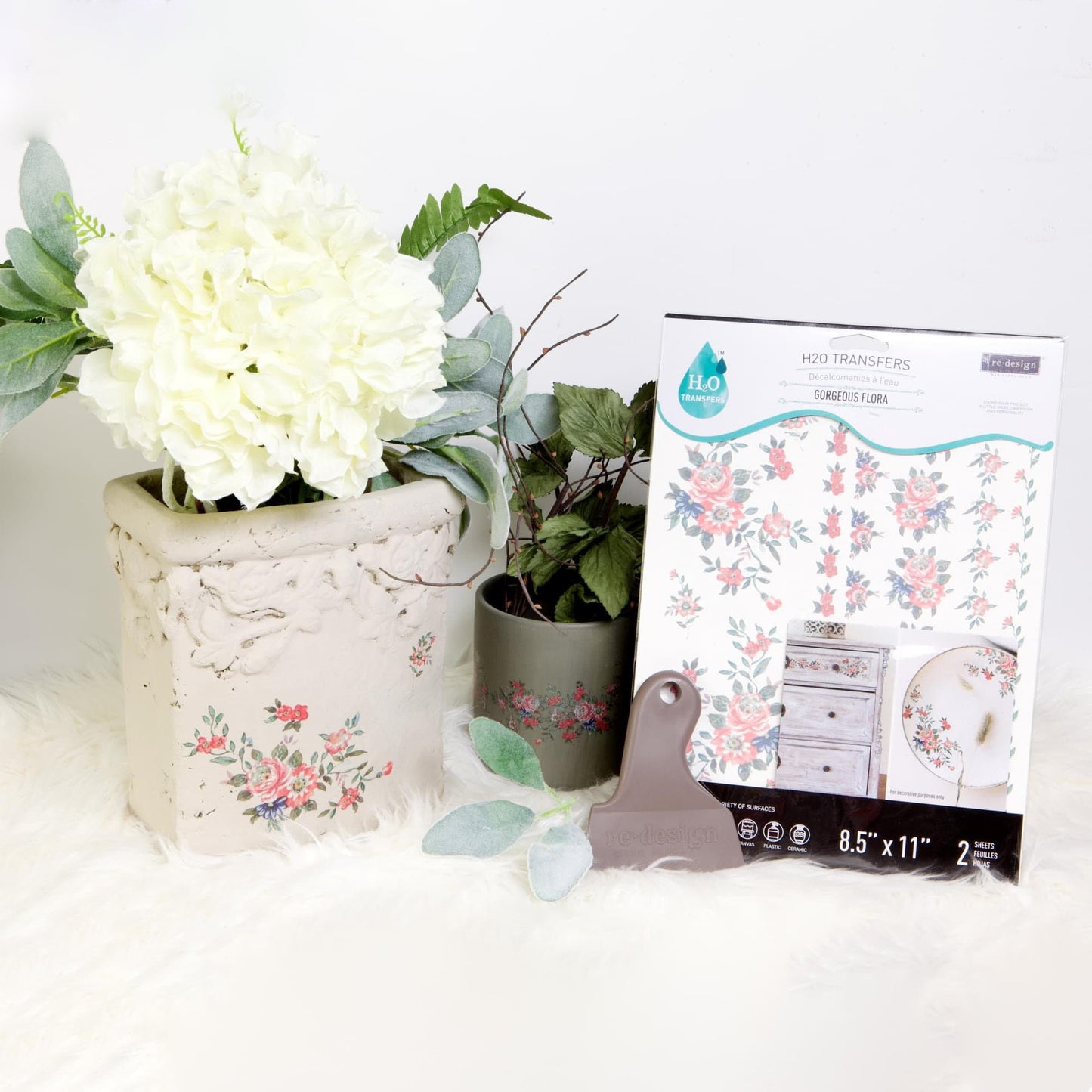 Gorgeous Flora H2O Transfer | 8.5"x11"-2 sheets | Redesign with Prima