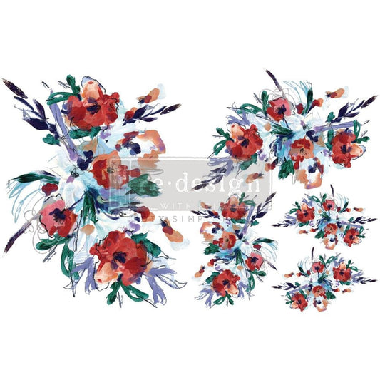 H2O Transfer - Radiant Blooms | 8.5"x11" | Redesign with Prima