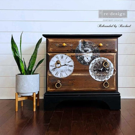 Middy Decor Transfers® - Vintage Clocks | 3 sheets, 8.5 " x 11” | Redesign with Prima