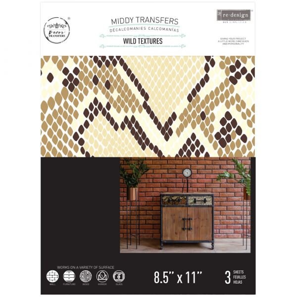 Middy Decor Transfers® - Wild Textures | 3 sheets, 8.5x11” | Redesign with Prima