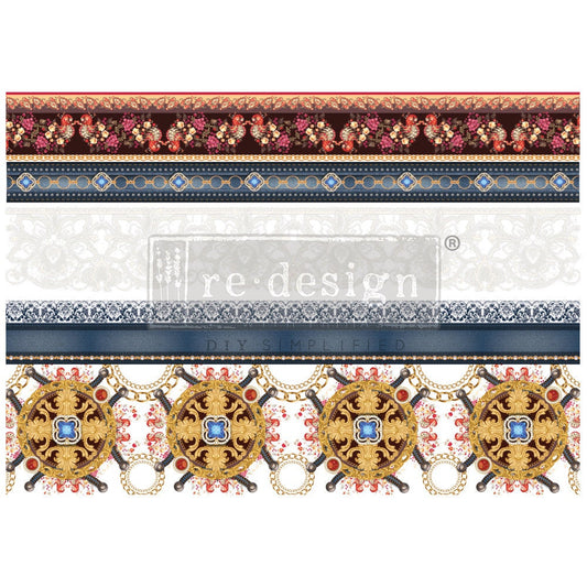 Large Decor Transfers® - Divine in Denim | Reduced Price | 3 sheets, 24” x 35” | Redesign with Prima