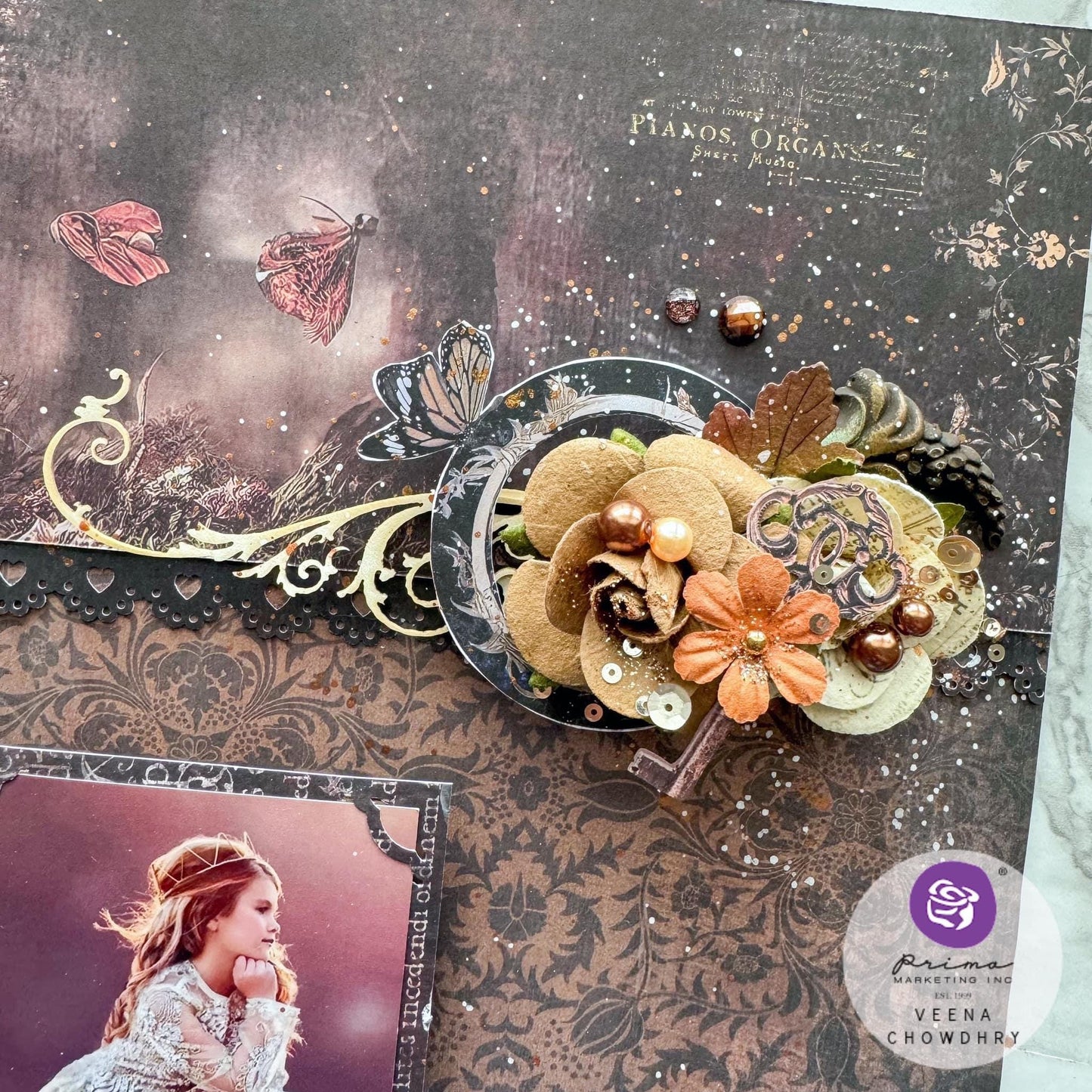 Nature Academia Collection Flowers - Forest Shades, 9 pcs | Three Girls Tale | Prima Marketing Inc