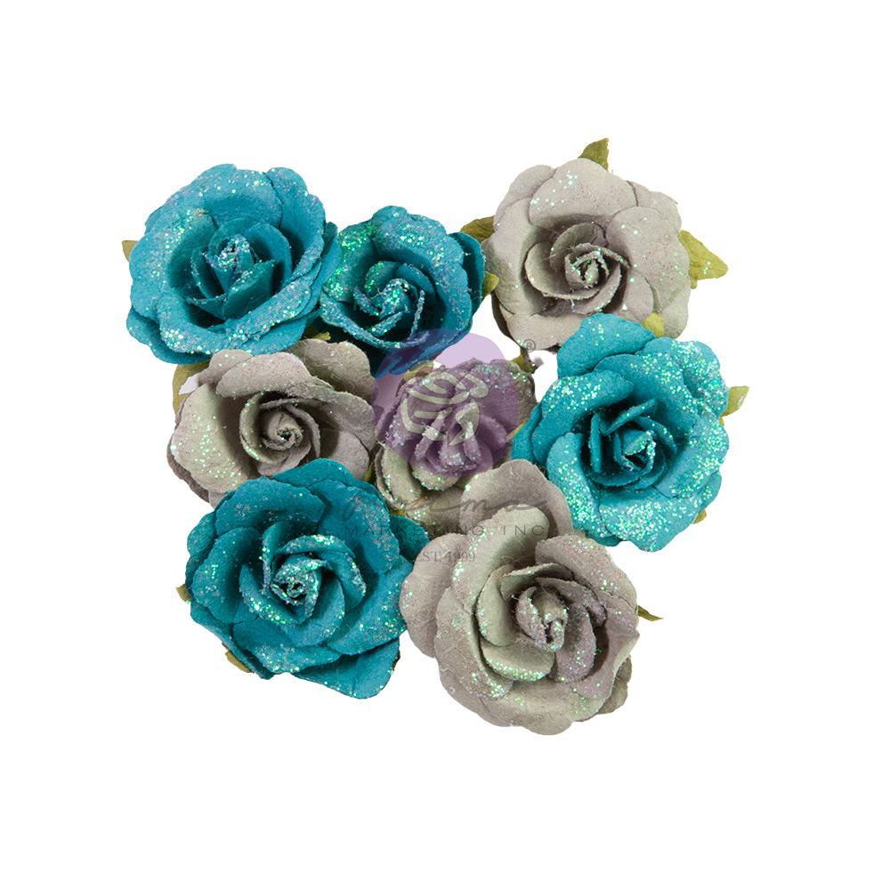 Lost in Wonderland Collection Flowers -  Blue Illusion, 8 pcs | Three Girls Tale | Prima Marketing Inc