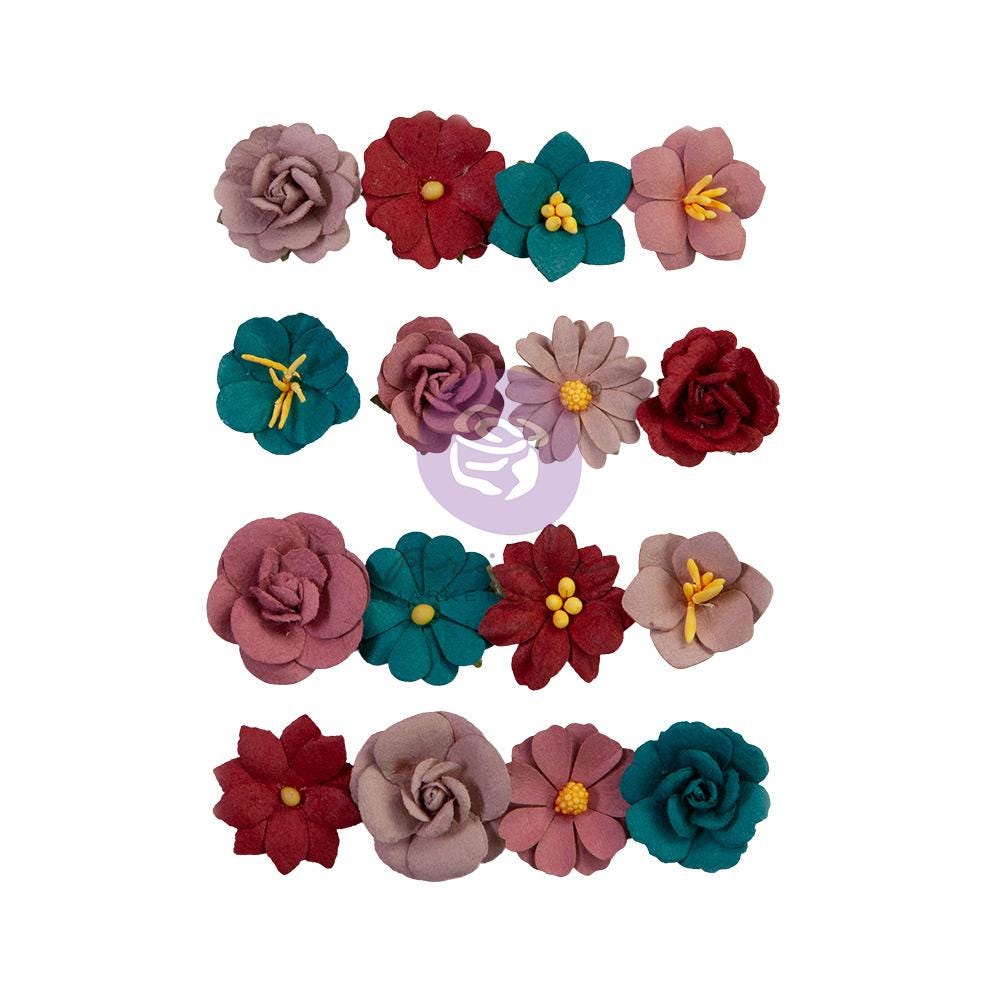 Lost in Wonderland Collection Flowers - Enchanted Garden, 16 pcs | Three Girls Tale | Prima Marketing Inc