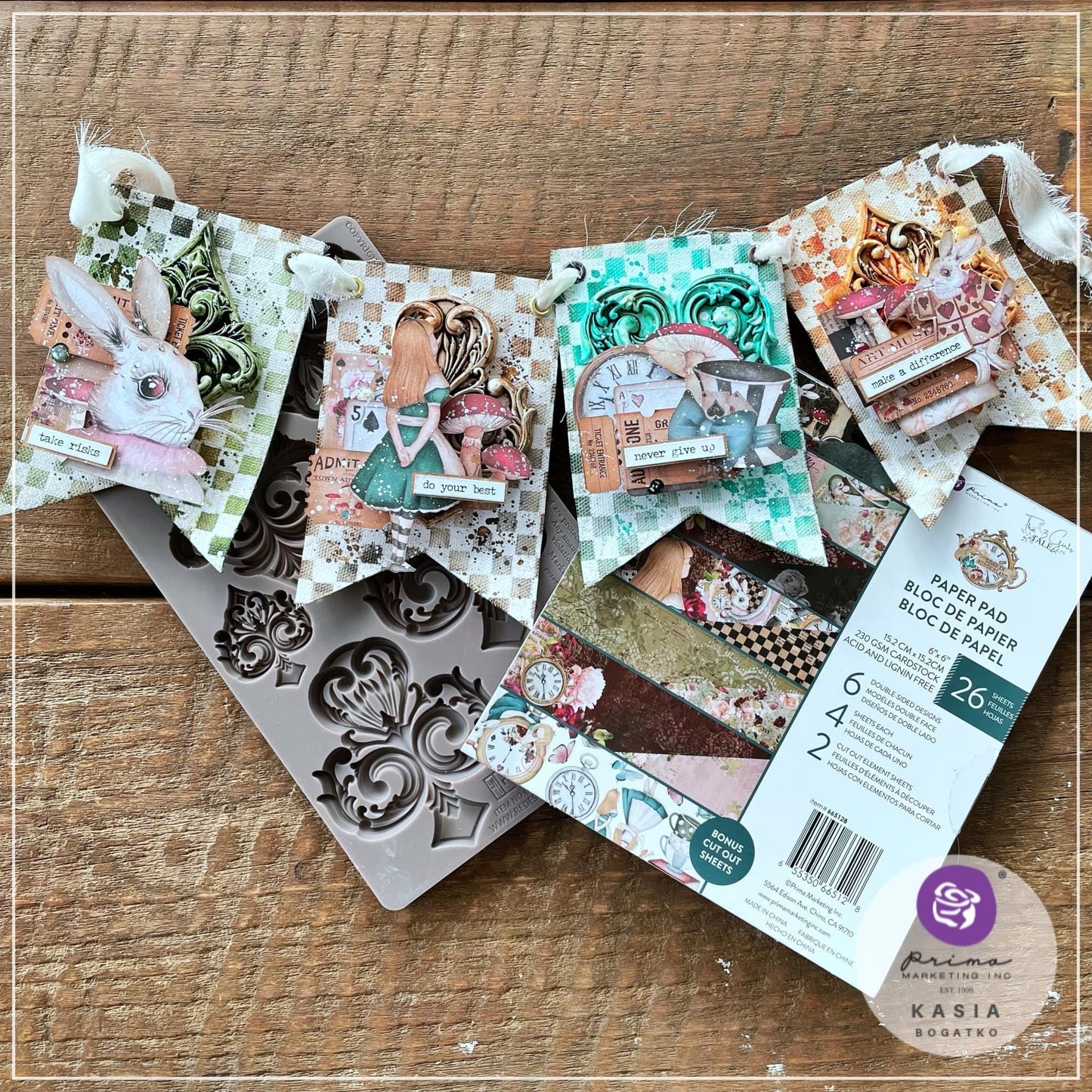 Lost in Wonderland Decor Mould® - Deck of Cards | 5”x8” | Three Girls Tale |Prima Marketing Inc