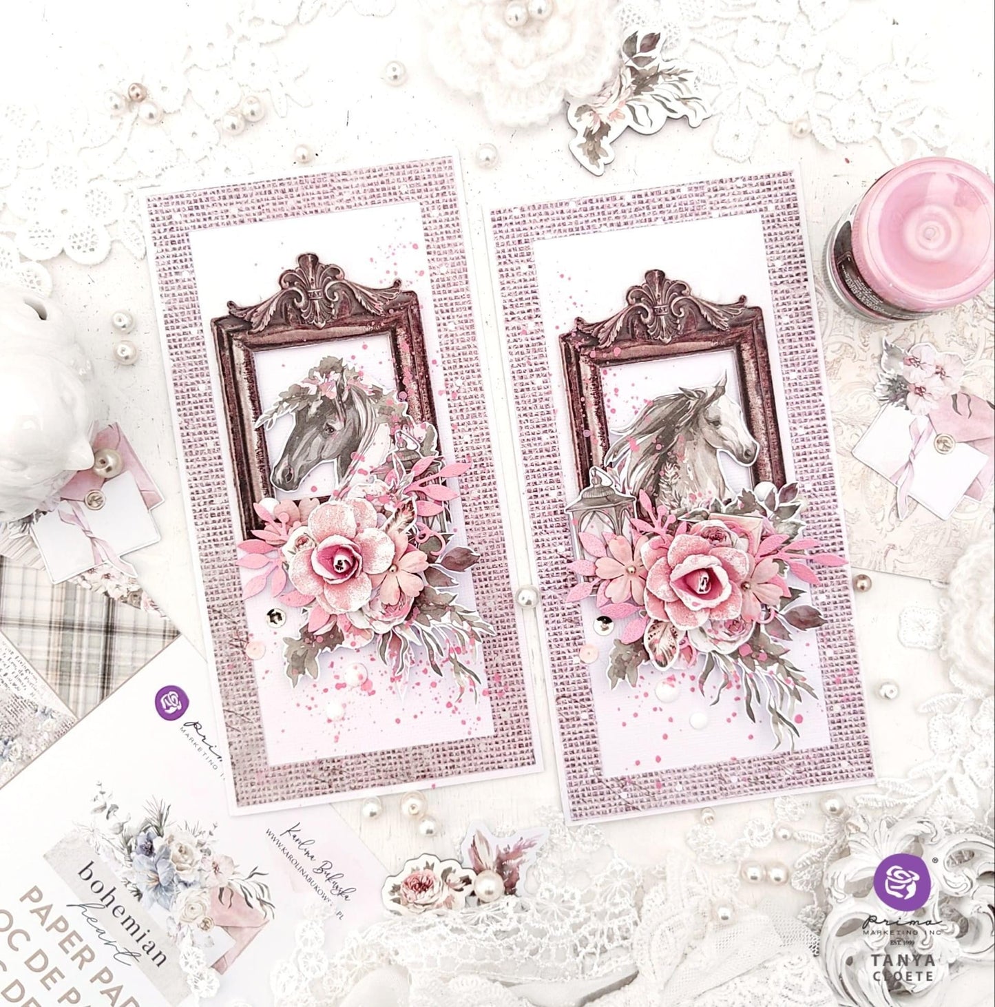 Bohemian Heart Collection Chipboard Stickers | Pkg-35 pcs | Prima Marketing Inc.