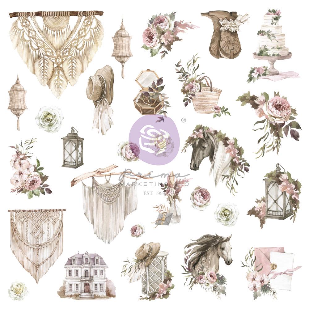 Bohemian Hearts Collection Ephemera Pack, 56 pcs | Prima Marketing, Inc.