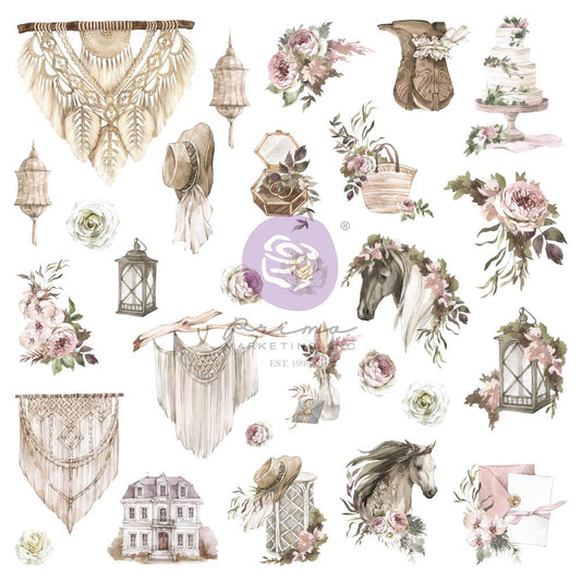 Bohemian Hearts Collection Ephemera Pack, 56 pcs | Prima Marketing, Inc.