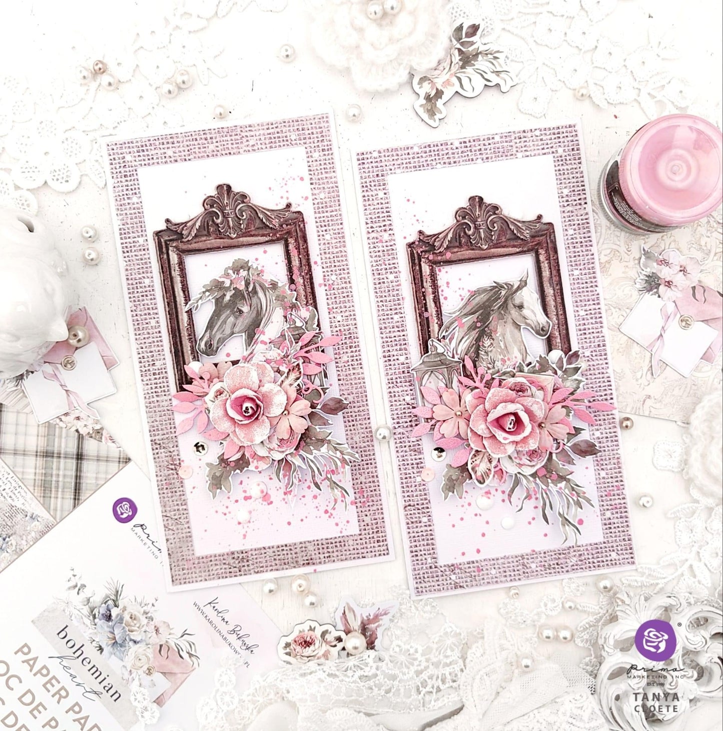 Bohemian Heart Collection Journaling Cards | 3x4”, 45 Notecards | Prima Marketing Inc