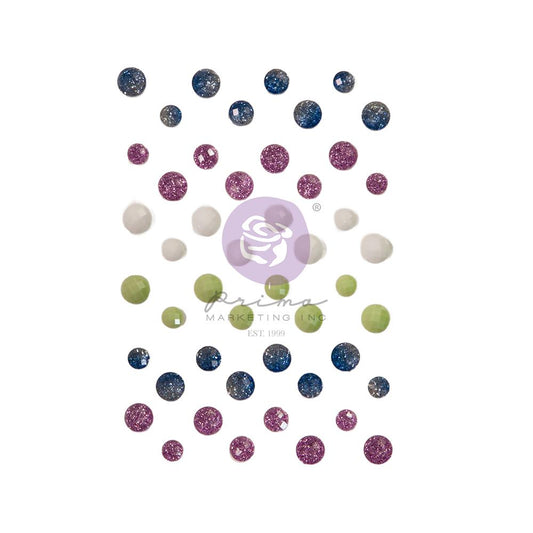 Bohemian Heart Collection Crystal Dot Stickers | 48-Piece Embellishments | Prima Marketing, Inc.