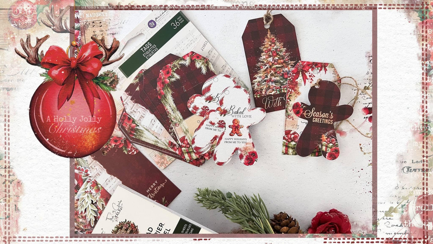 Christmas Chipboard Tags | 18 pcs | Prima Marketing, Inc