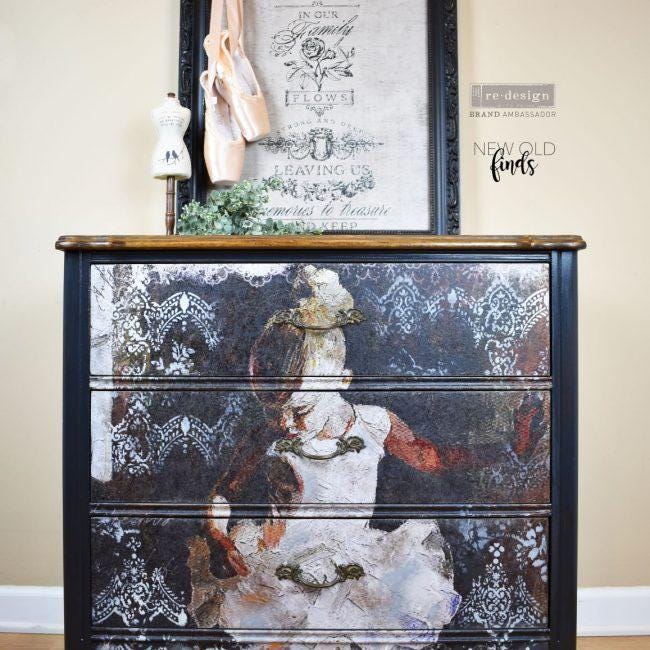 A1 Decoupage Fiber - Dancer | Tissue Paper | 23.4” x 33.1” | Redesign with Prima