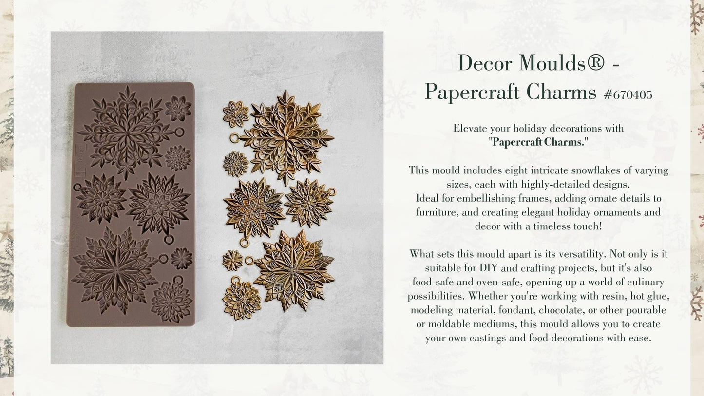 Decor Mould® - Papercraft Charms | 5”x10”x8mm | Redesign with Prima