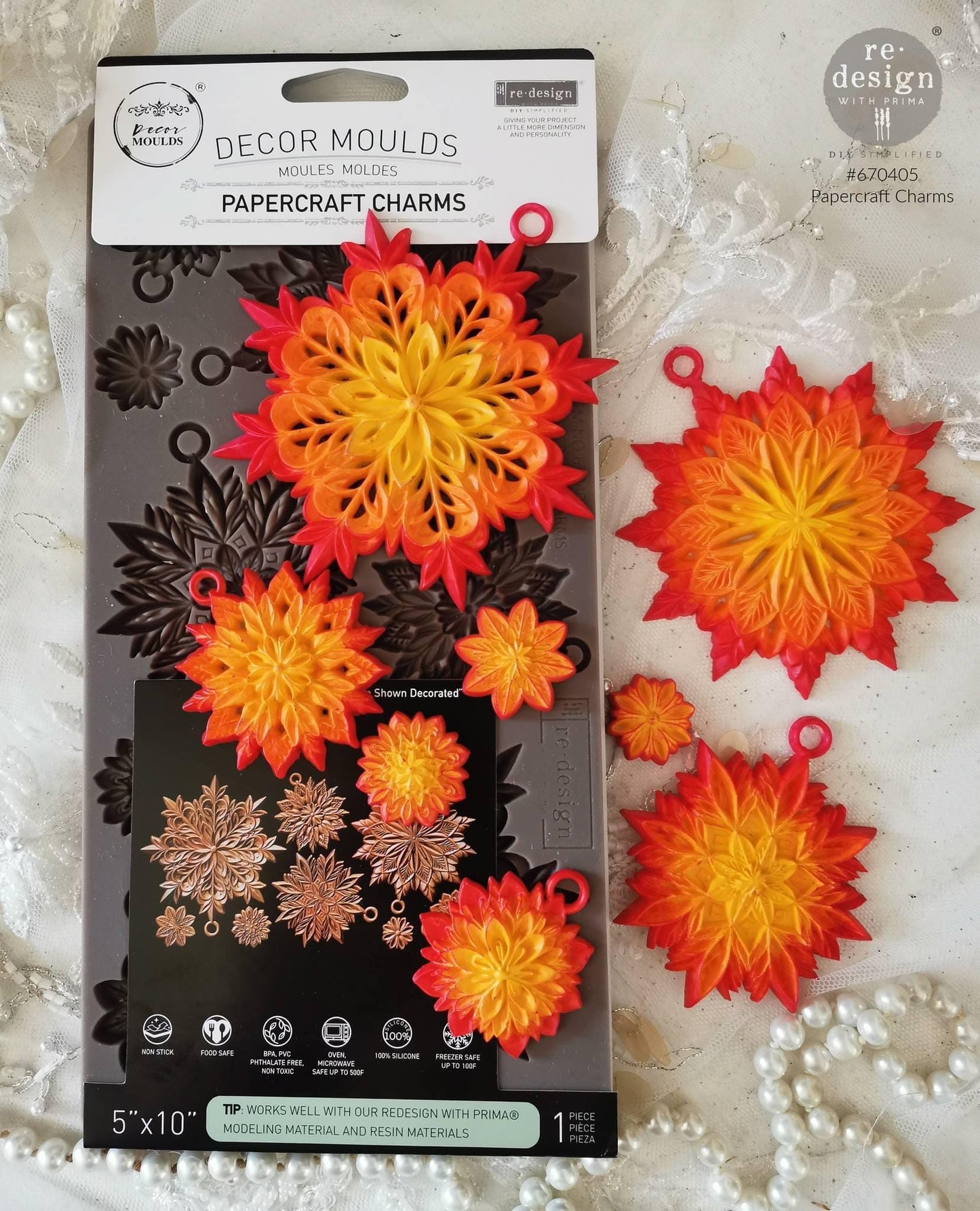 Decor Mould® - Papercraft Charms | 5”x10”x8mm | Redesign with Prima