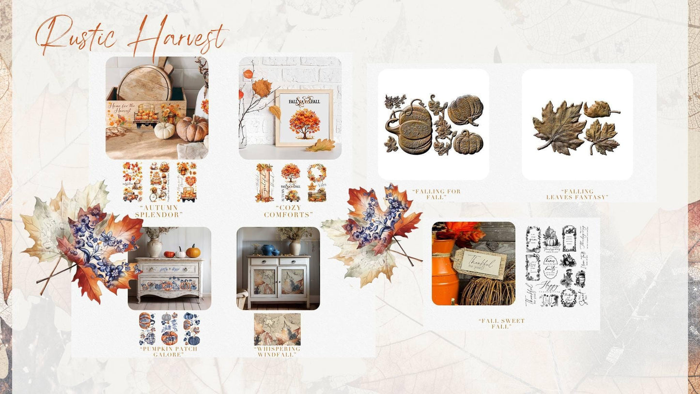Decor Stamp - Fall Sweet Fall | Clear | 8.5”x11”x15 pcs | Redesign with Prima