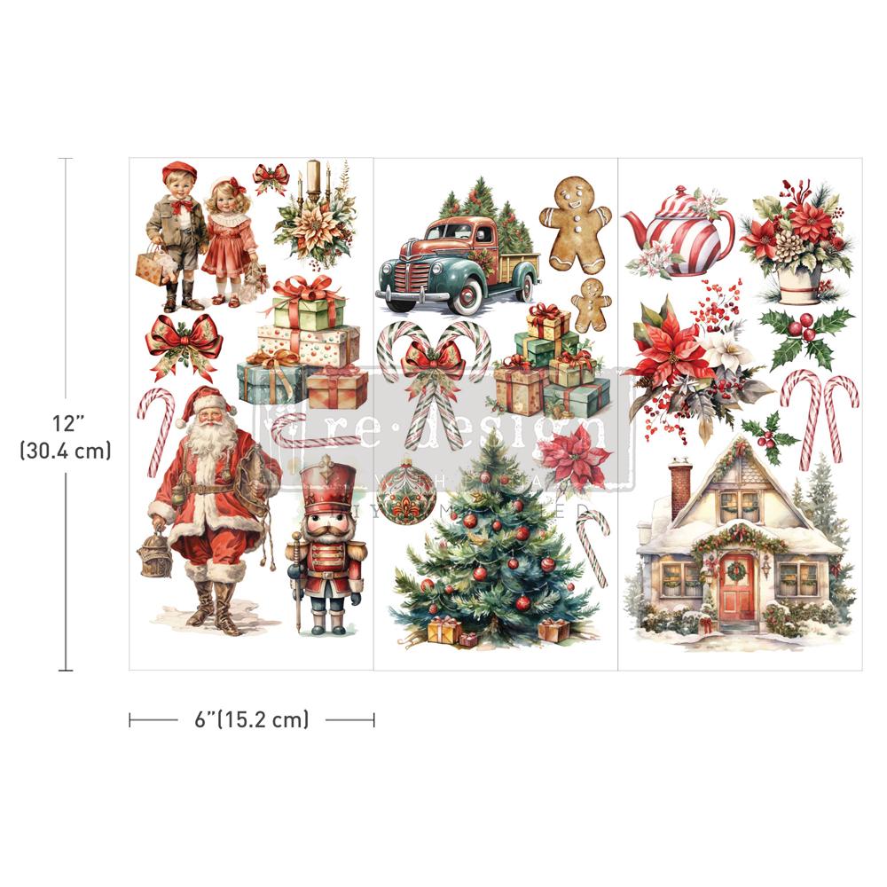 Mini Decor Transfers® - Joyful Jingles |  6”x12” | Redesign with Prima