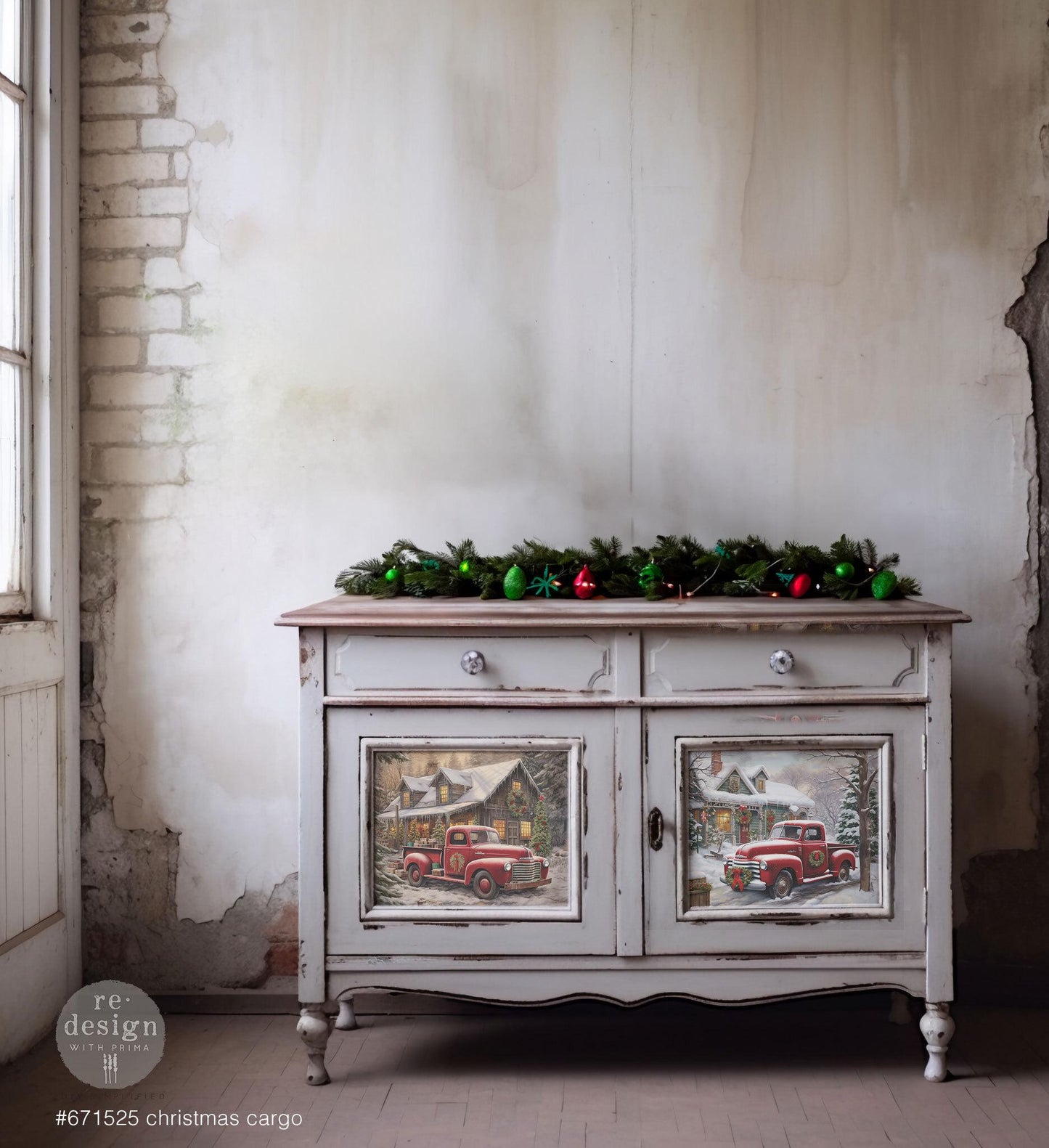 A3 Decoupage Fiber - Christmas Cargo | 3 sht, 11.7” x 16.5” each | Redesign with Prima