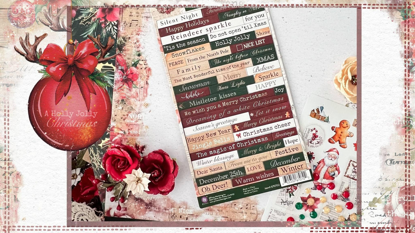 From the North Pole Chipboard Stickers, 49 pcs  | 3 Girls Tale | Prima Marketing, Inc.