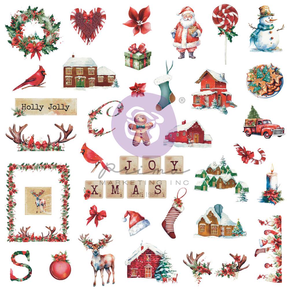 From the North Pole Collection Ephemera, 86 pc |  Gold Foil Accents | Prima Marketing Inc.