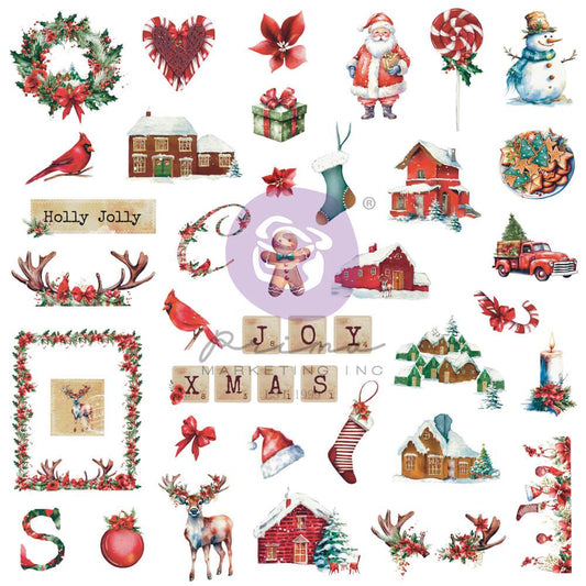 From the North Pole Collection Ephemera, 86 pc |  Gold Foil Accents | Prima Marketing Inc.