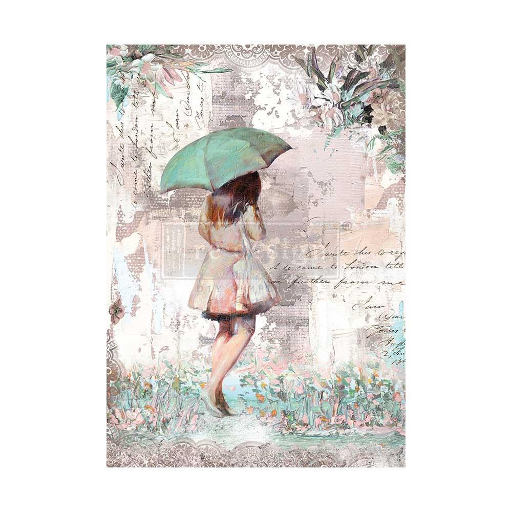 A1 Decoupage Fiber - Rainy Afternoon | 1 pc, 23.4” x 33.1” | Redesign with Prima