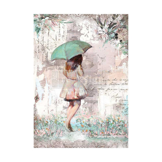 A1 Decoupage Fiber - Rainy Afternoon | 1 pc, 23.4” x 33.1” | Redesign with Prima