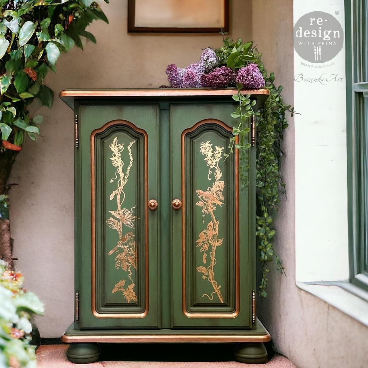 Large Decor Transfers® - Bird Watching | Copper Foil | Kacha | 18”x24” | Redesign with Prima