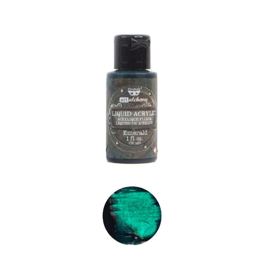 Liquid Acrylic Paint - Emerald | Finnabair | 30ml | Redesign with Prima