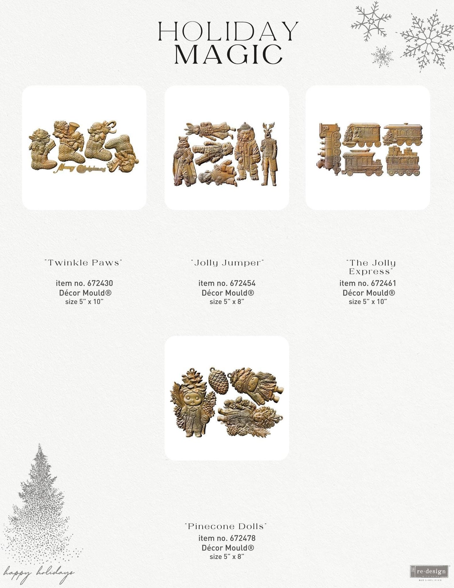 Decor Mould® - Festive Gingerbread Treats | 5”x8” | Redesign with Prima