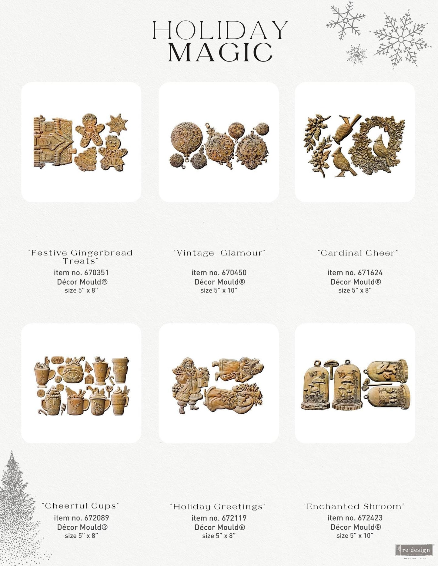 Decor Mould® - Pinecone Dolls | 5”x8” | Redesign with Prima