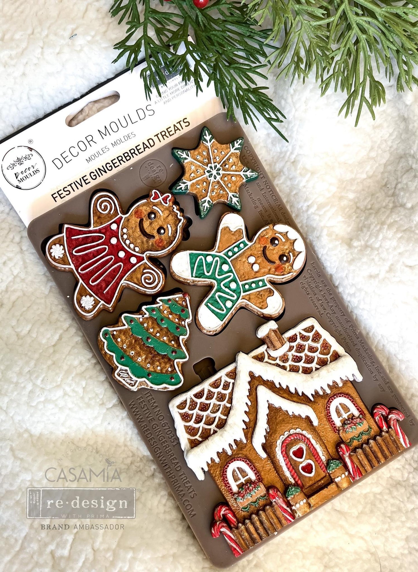 Decor Mould® - Festive Gingerbread Treats | 5”x8” | Redesign with Prima