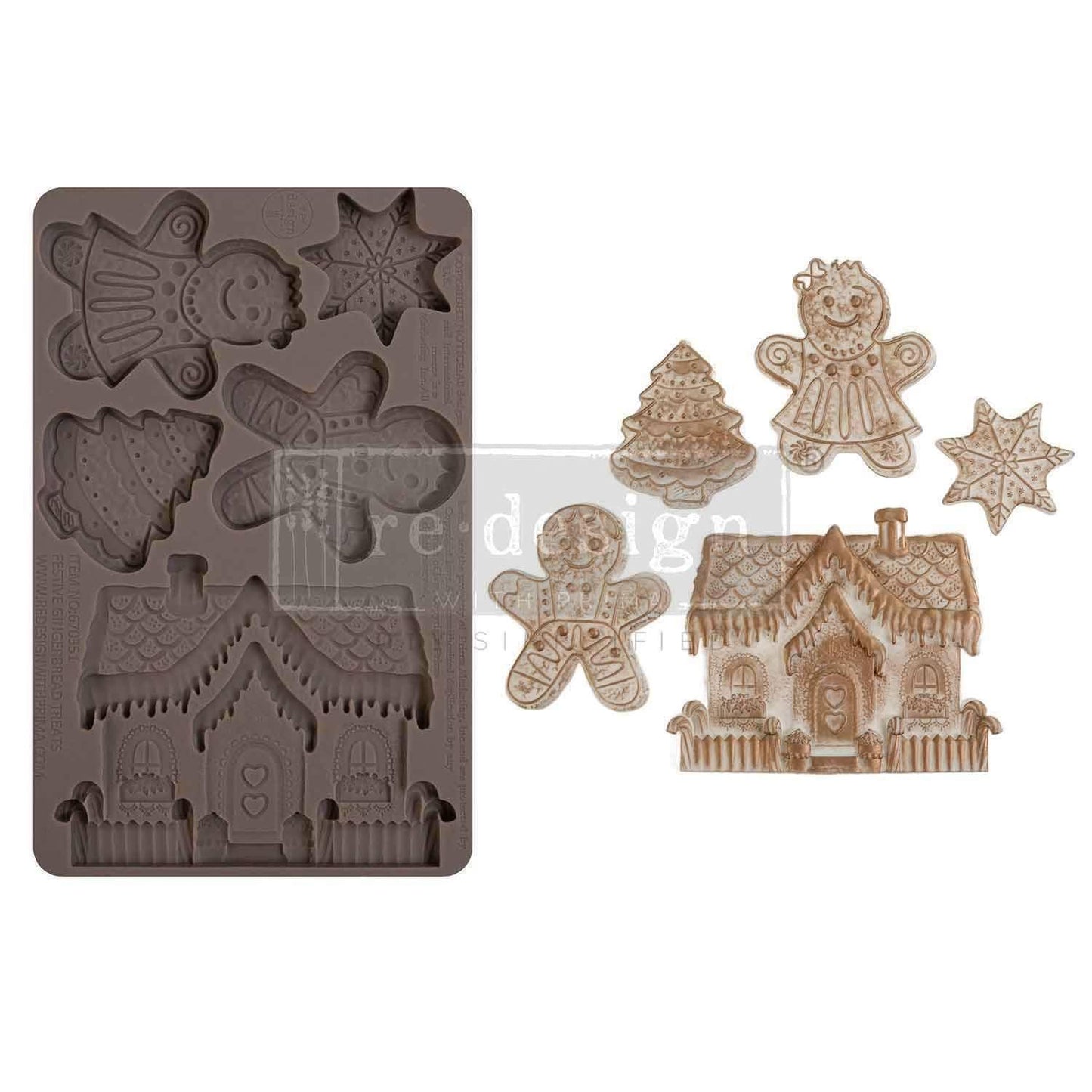 Decor Mould® - Festive Gingerbread Treats | 5”x8” | Redesign with Prima