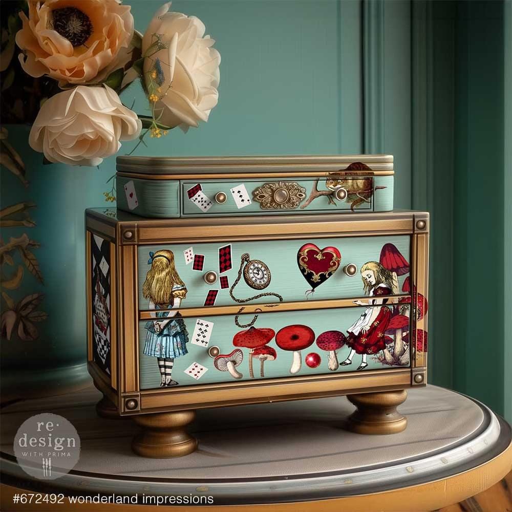 Middy Decor Transfers® - Wonderland Impressions | 3 sheets, 8.5”x11” | Redesign with Prima