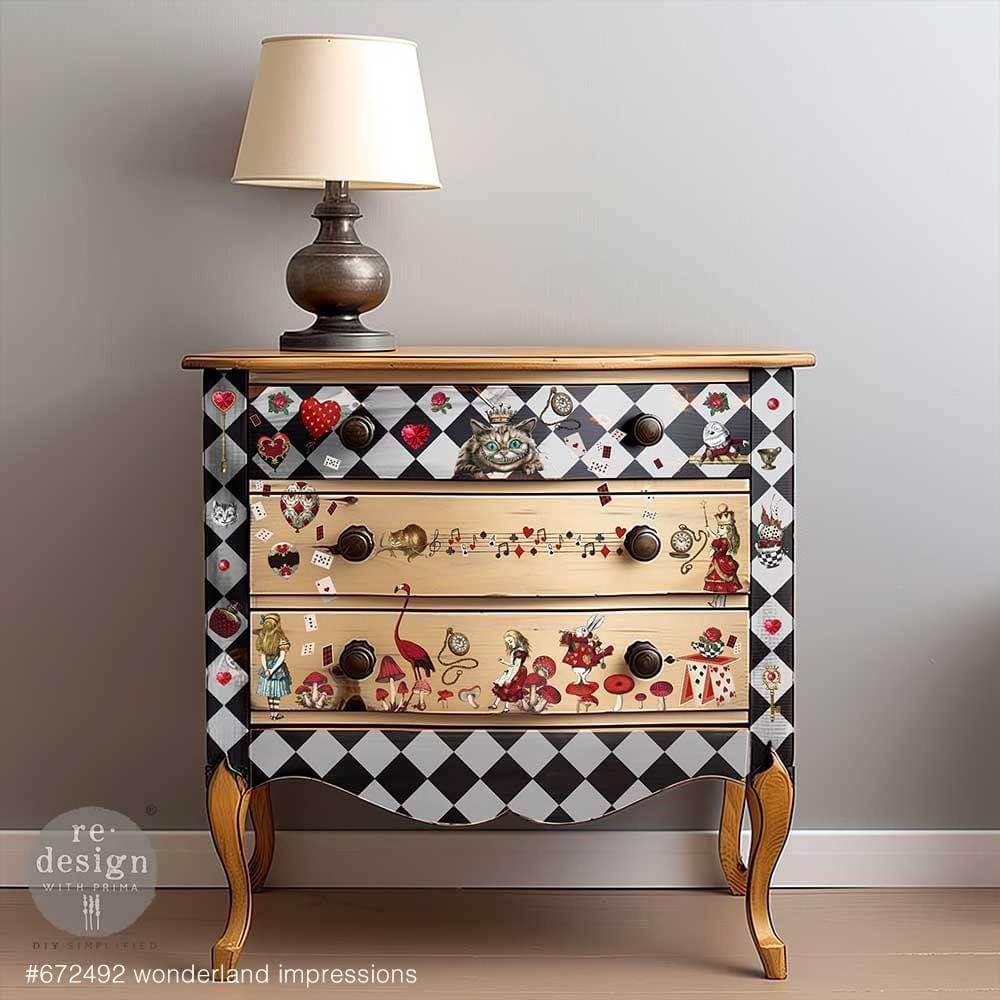 Middy Decor Transfers® - Wonderland Impressions | 3 sheets, 8.5”x11” | Redesign with Prima