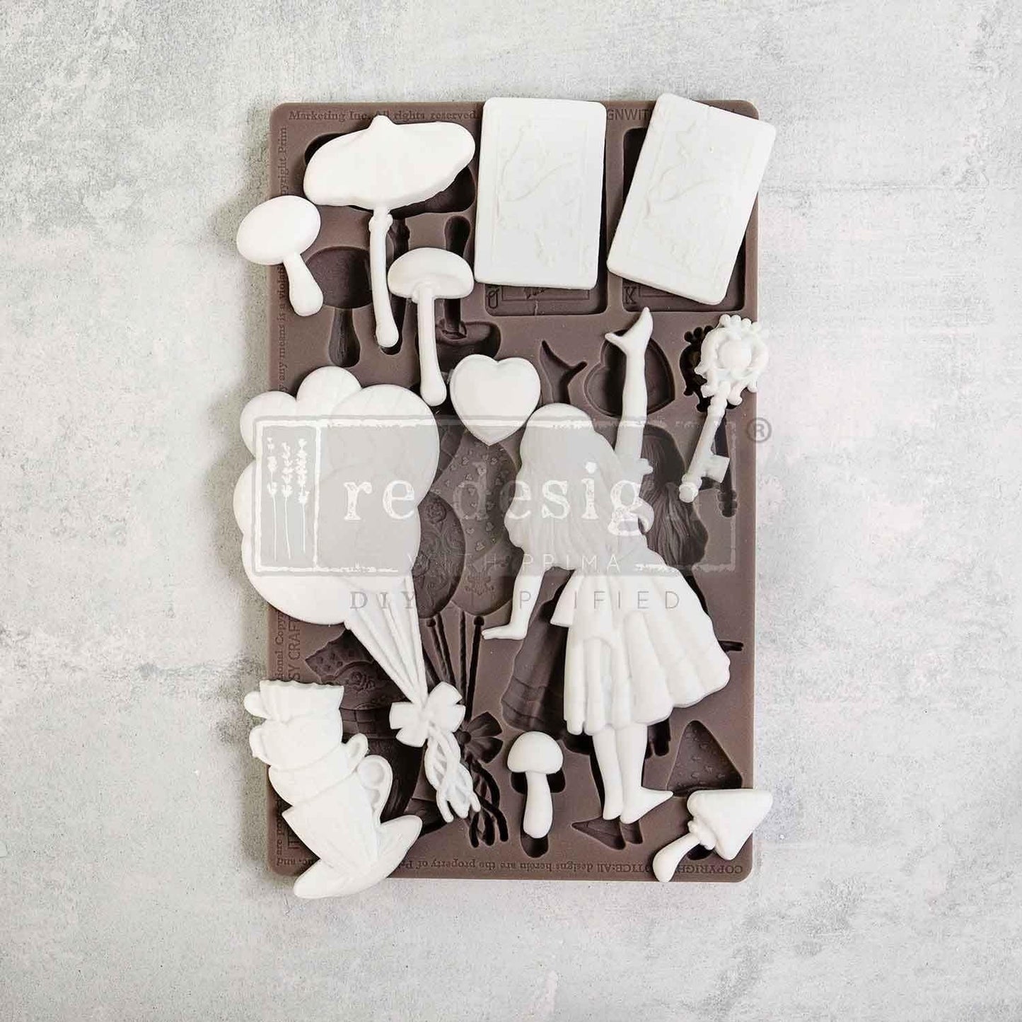Decor Mould® - Whimsey Craft Chronicles | Lost in Wonderland | 5”x8”x8mm | Redesign with Prima
