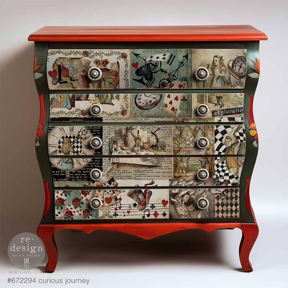 Decoupage Tissue Paper - Curious Journey | 19.5”x30” | Wonderland | Redesign with Prima