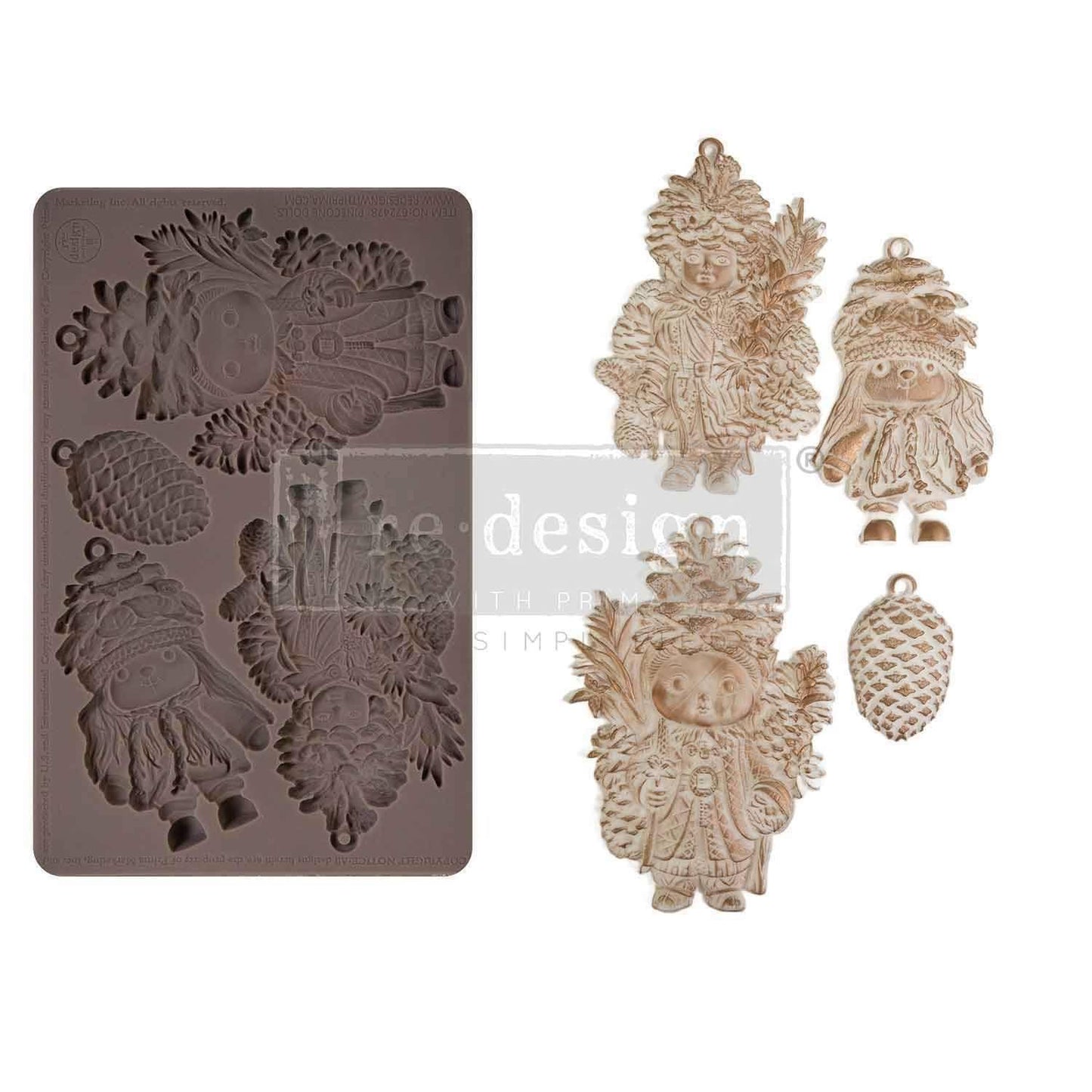 Decor Mould® - Pinecone Dolls | 5”x8” | Redesign with Prima