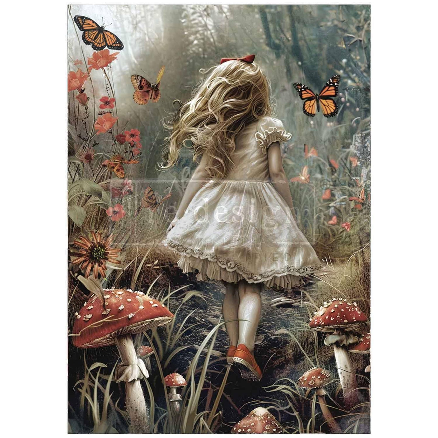 A1 Decoupage Fiber - Dreamlike Trails | 1 sheet, 23.4”x33.1” | Lost in Wonderland