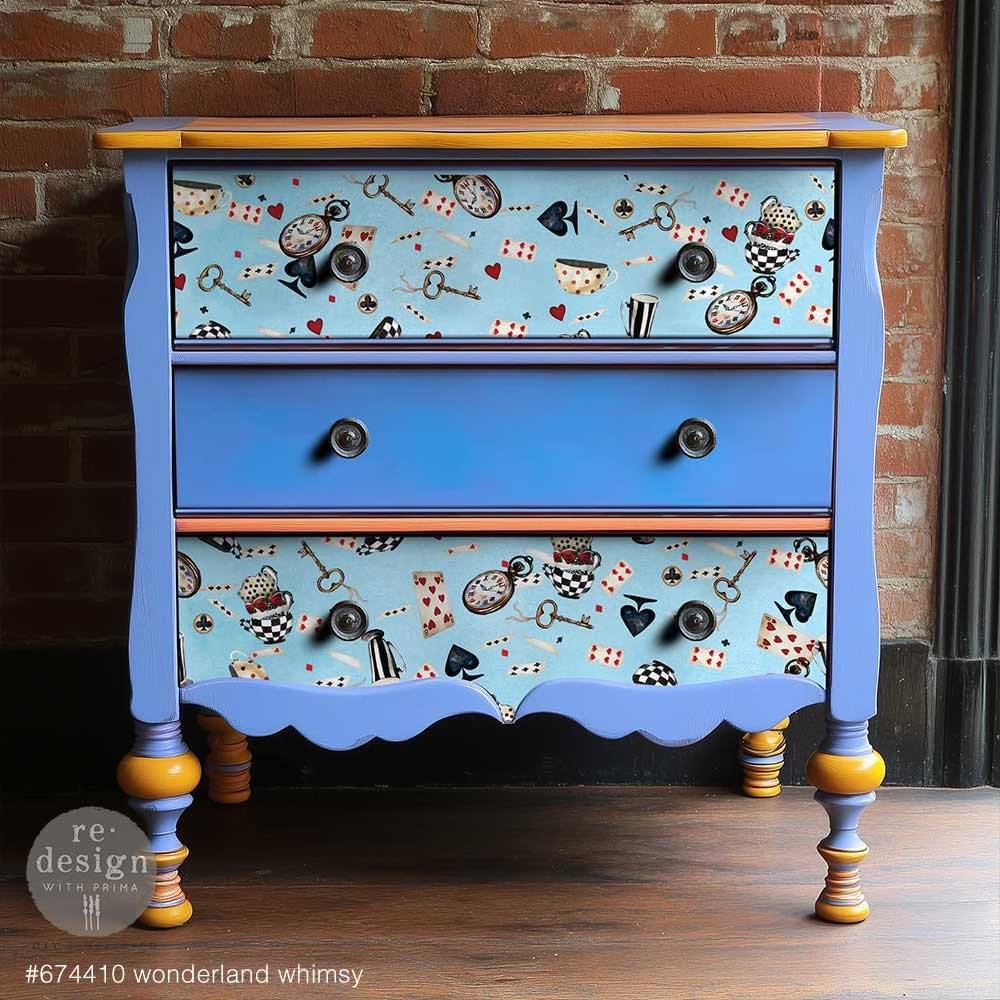 Decoupage Tissue Paper - Wonderland Whimsy | 19.5”x30” | Alice in Wonderland | Redesign with Prima