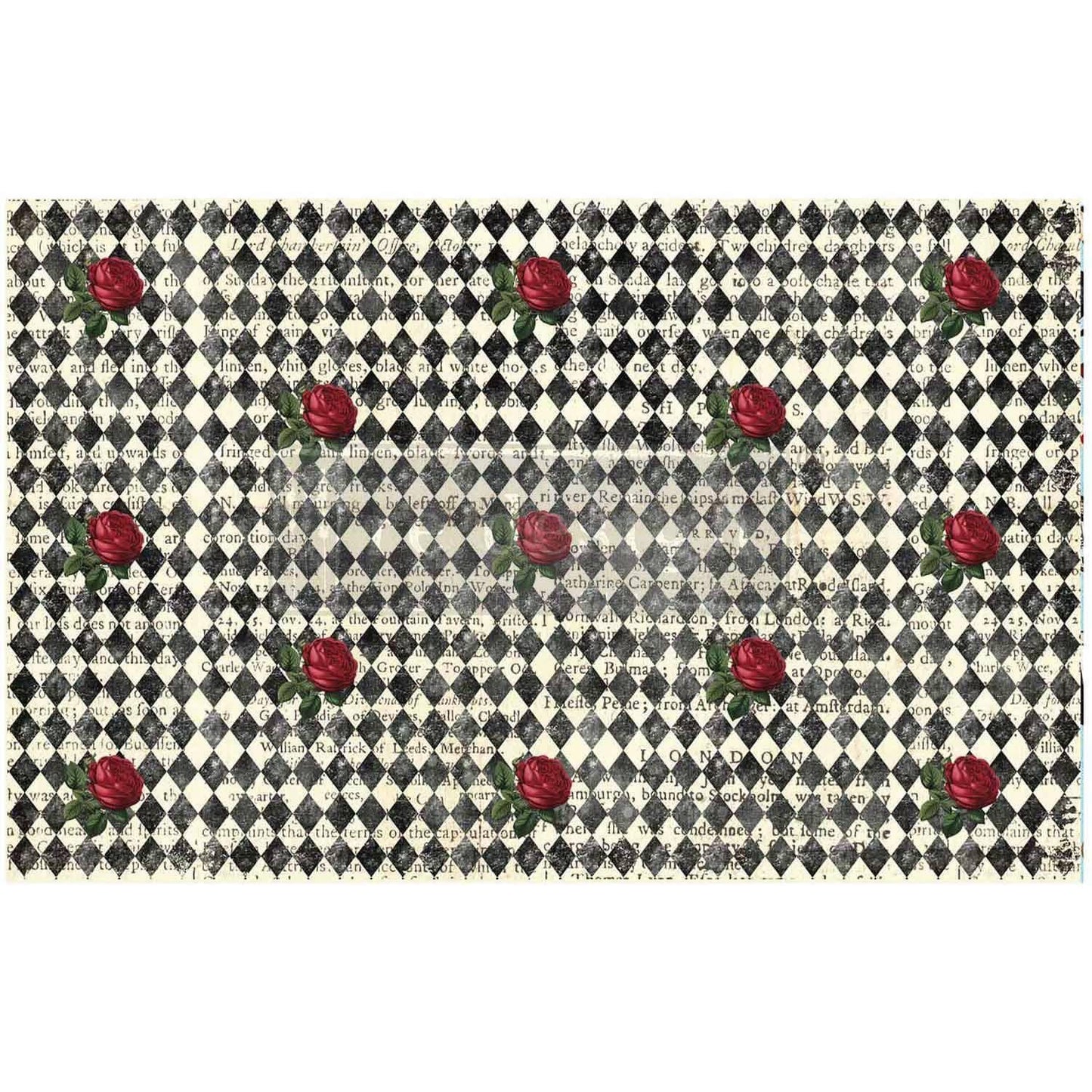 Decoupage Tissue Paper - Queen’s Court of Roses  | Lost in Wonderland | 19.5”x30” | Redesign with Prima