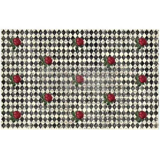 Decoupage Tissue Paper - Queen’s Court of Roses  | Lost in Wonderland | 19.5”x30” | Redesign with Prima