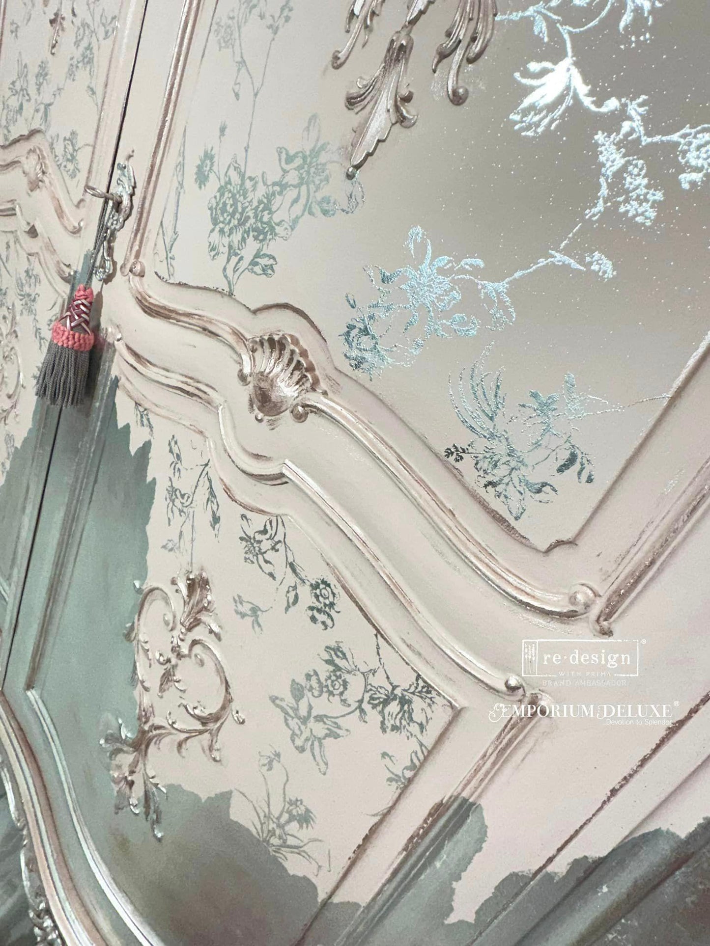 Large Decor Transfers® - Silver Bird | Kacha | 2 shts, 18 x 24” | Redesign with Prima